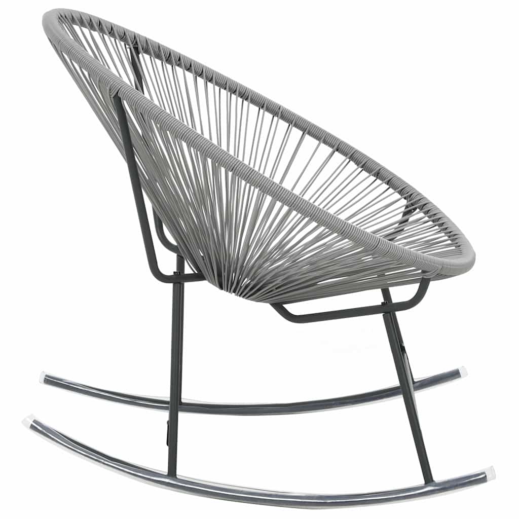 udendørs gyngestol polyrattan grå