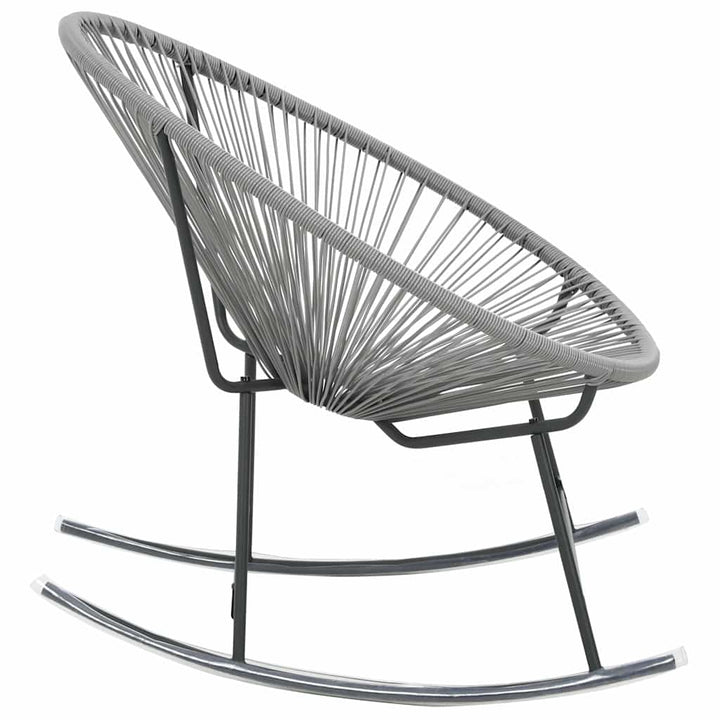 udendørs gyngestol polyrattan grå