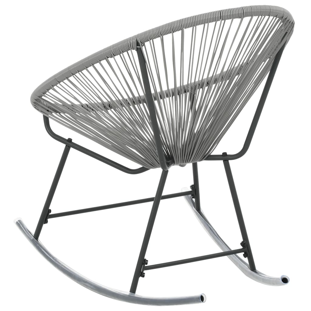 udendørs gyngestol polyrattan grå