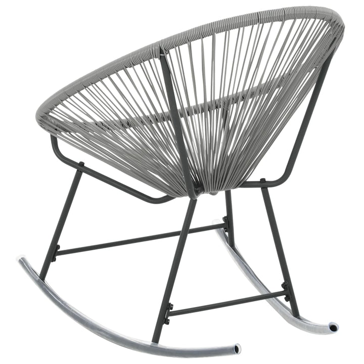 udendørs gyngestol polyrattan grå