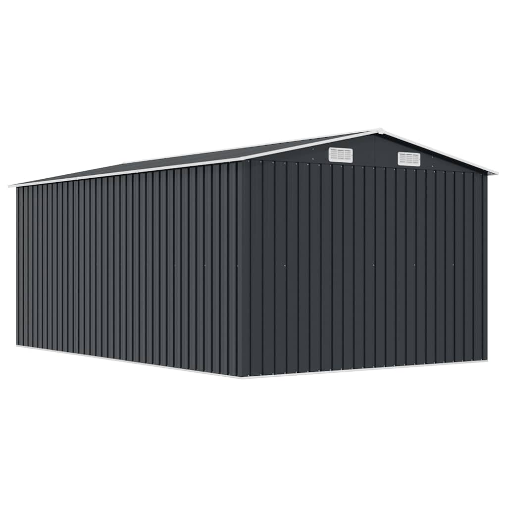 haveskur 257x392x181 cm metal antracitgrå