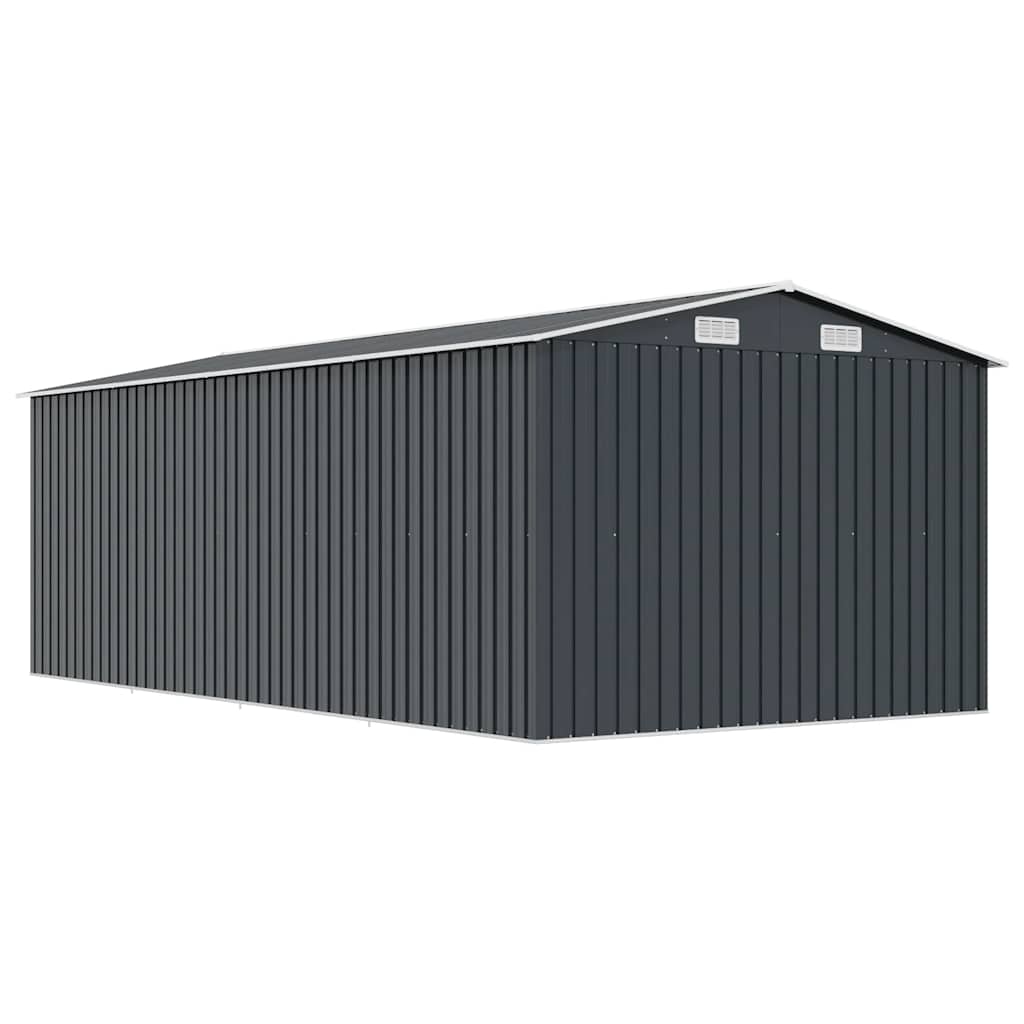haveskur 257x489x181 cm metal antracitgrå