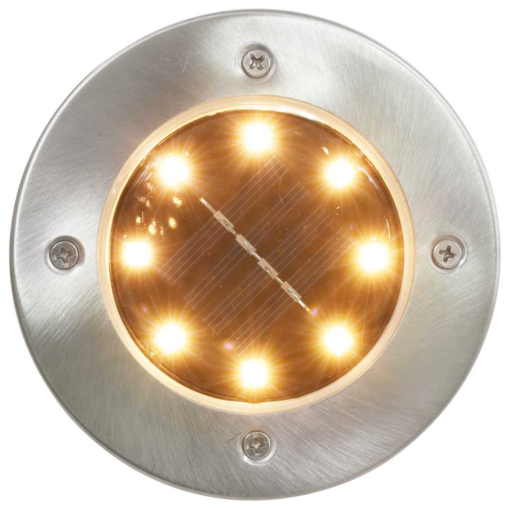 soldrevne LED-nedgravningsspots 8 stk. varmt hvidt lys