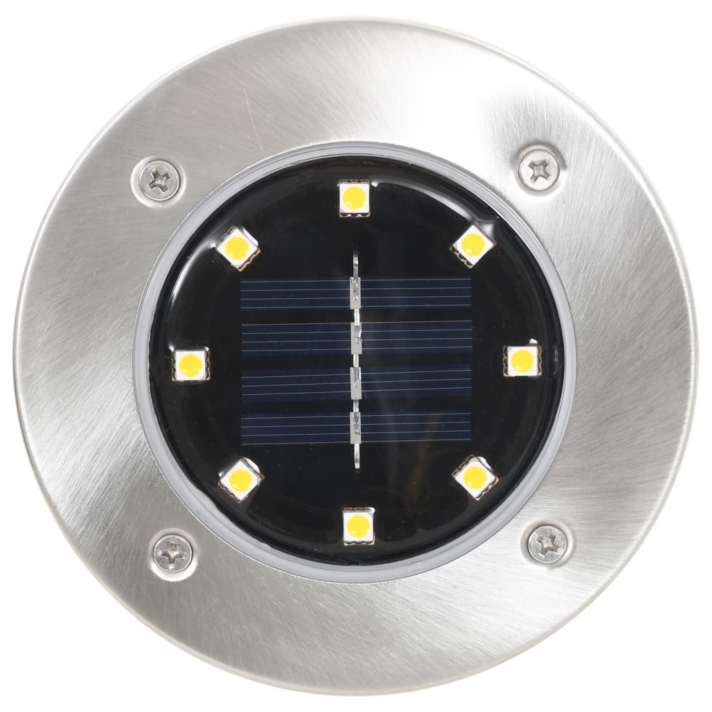 soldrevne LED-nedgravningsspots 8 stk. varmt hvidt lys