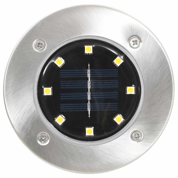 soldrevne LED-nedgravningsspots 8 stk. varmt hvidt lys
