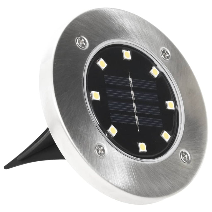 soldrevne LED-nedgravningsspots 8 stk. varmt hvidt lys