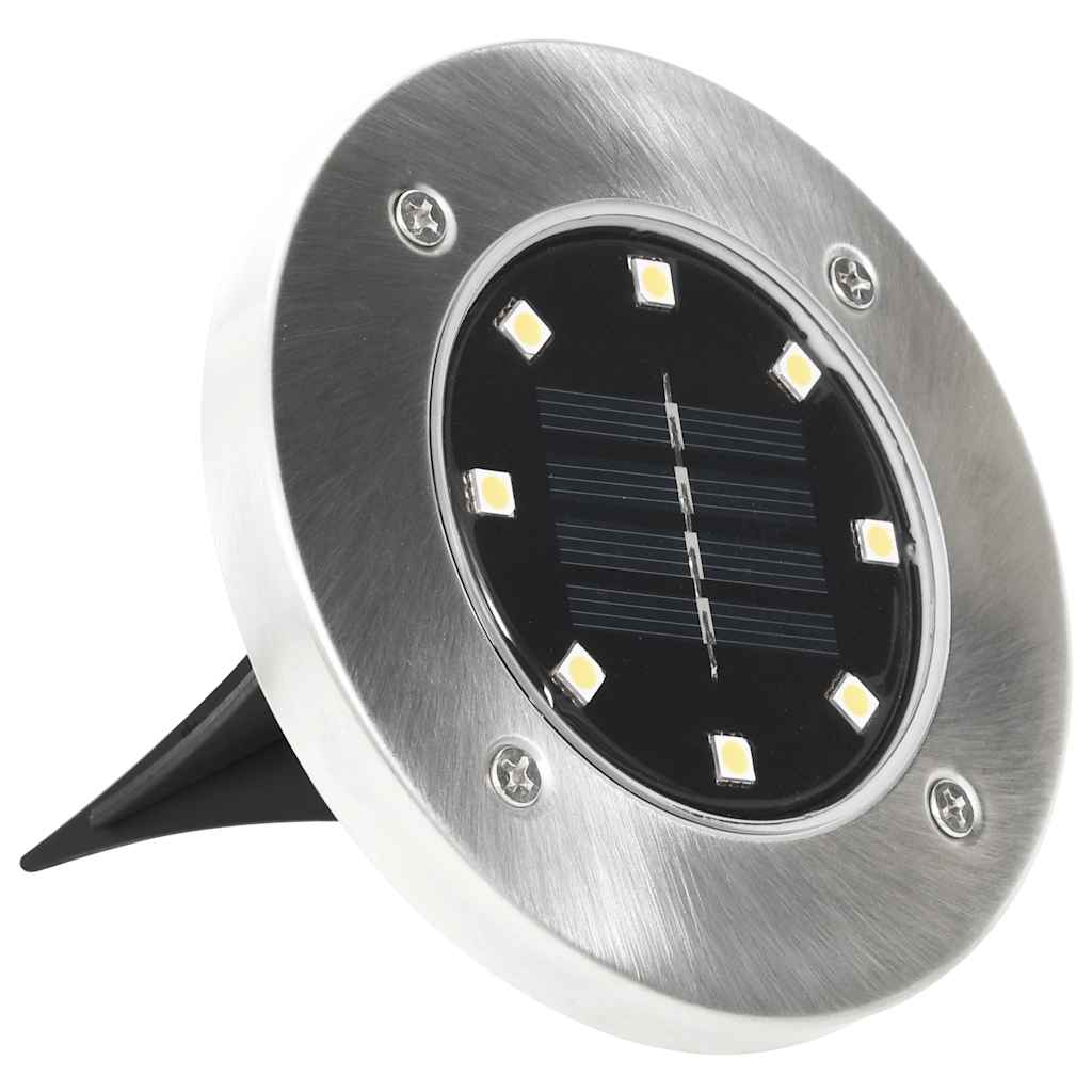 soldrevne LED-nedgravningsspots 8 stk. varmt hvidt lys