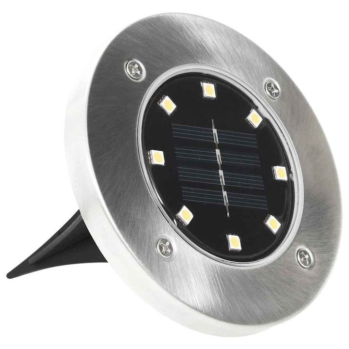 soldrevne LED-nedgravningsspots 8 stk. varmt hvidt lys
