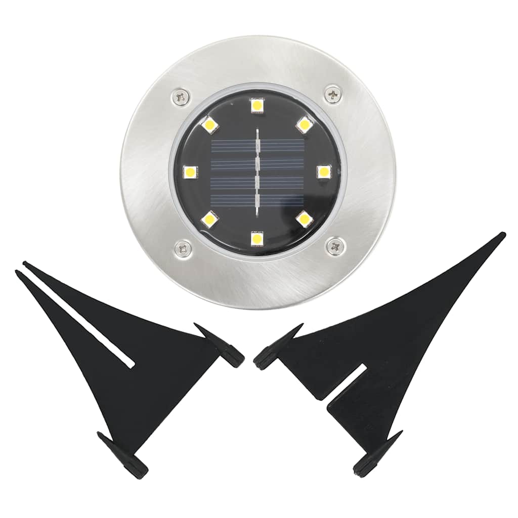 soldrevne LED-nedgravningsspots 8 stk. varmt hvidt lys