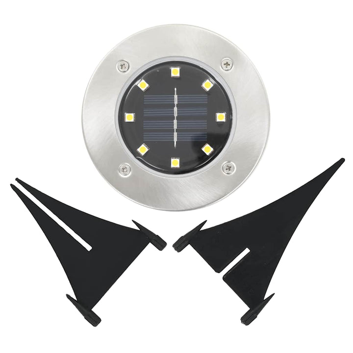 soldrevne LED-nedgravningsspots 8 stk. varmt hvidt lys