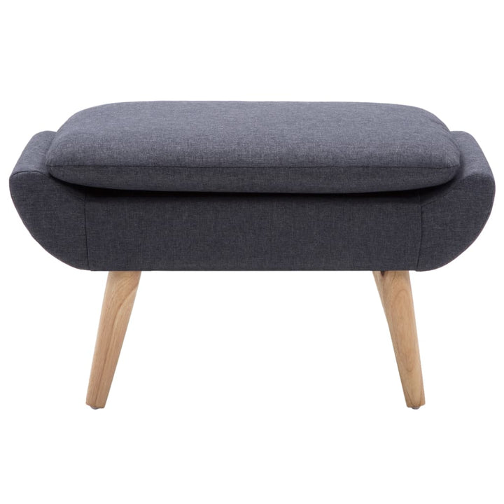 fodskammel stofpolstring 73 x 43 x 42 cm mørkegrå