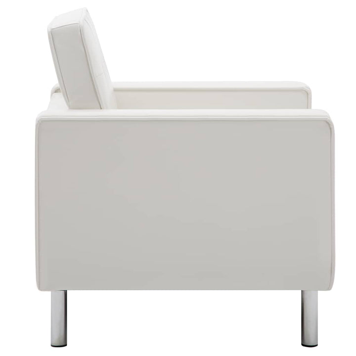 Lænestol Hvid 75x70x75 cm Kunstlæder