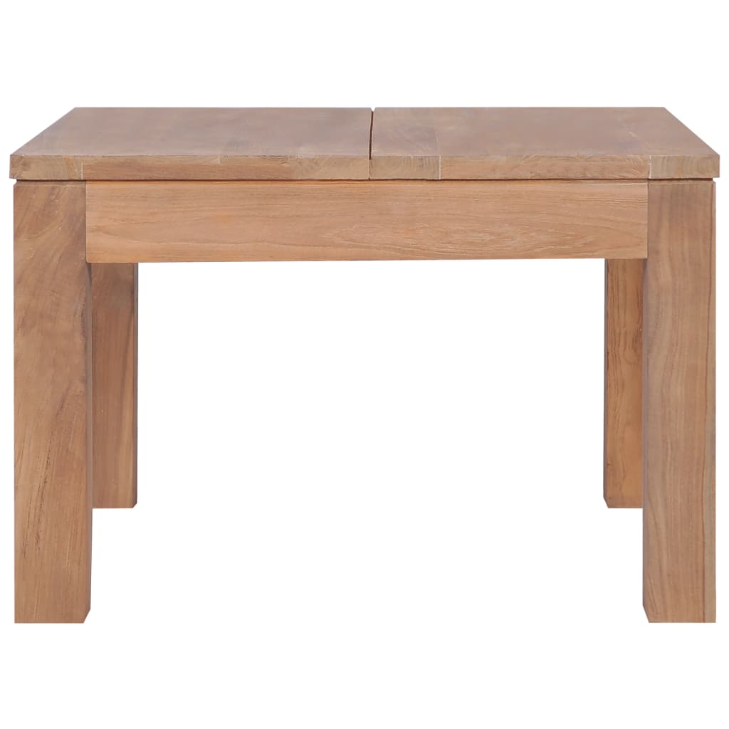 sofabord i massivt teaktræ med naturlig finish 60 x 60 x 40 cm