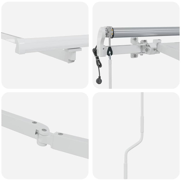 Markiseramme Hvid 400 × 300 cm Aluminium