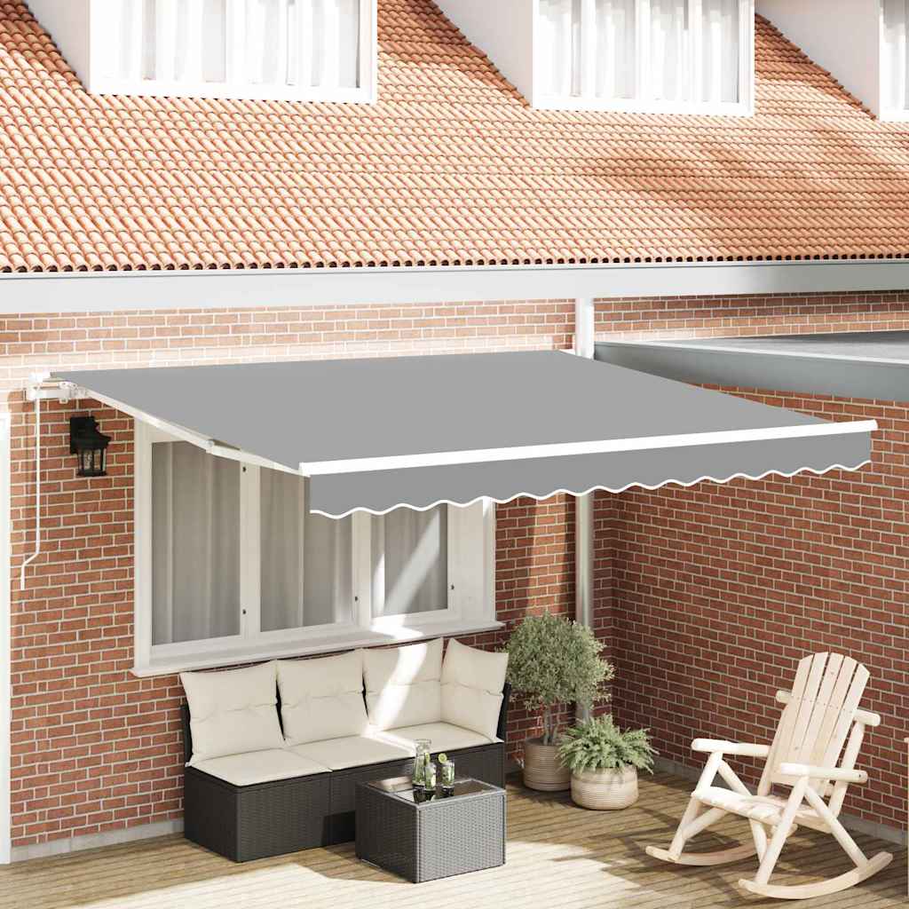 Markiseramme Hvid 350 x 250 cm Aluminium