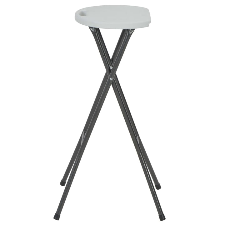 foldbare barstole 2 stk. HDPE og stål hvid
