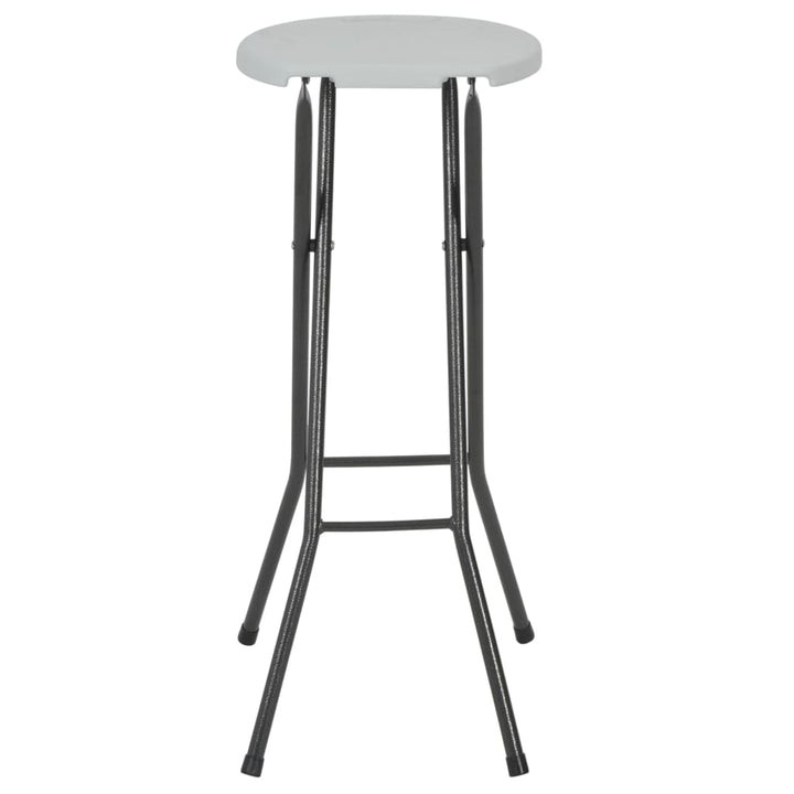foldbare barstole 2 stk. HDPE og stål hvid