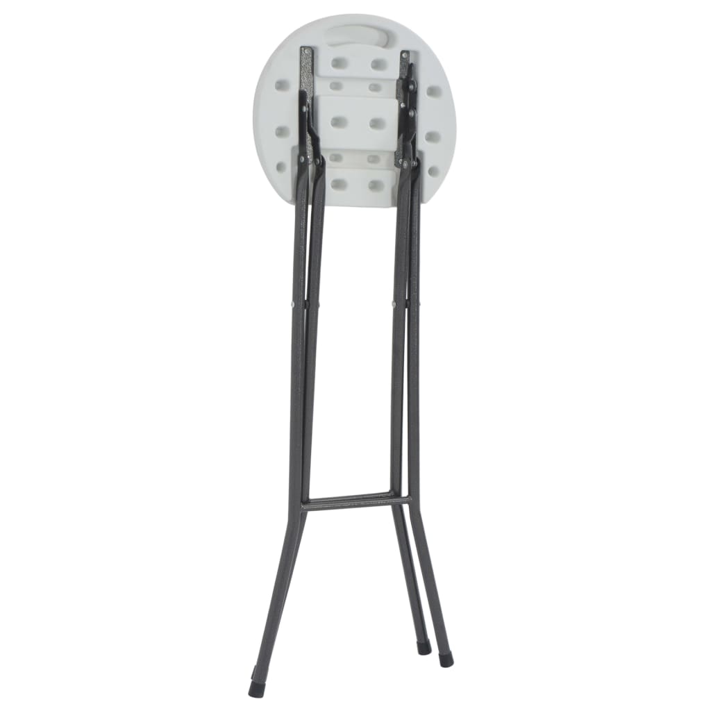 foldbare barstole 2 stk. HDPE og stål hvid
