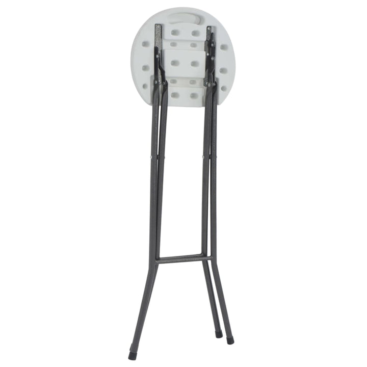 foldbare barstole 2 stk. HDPE og stål hvid