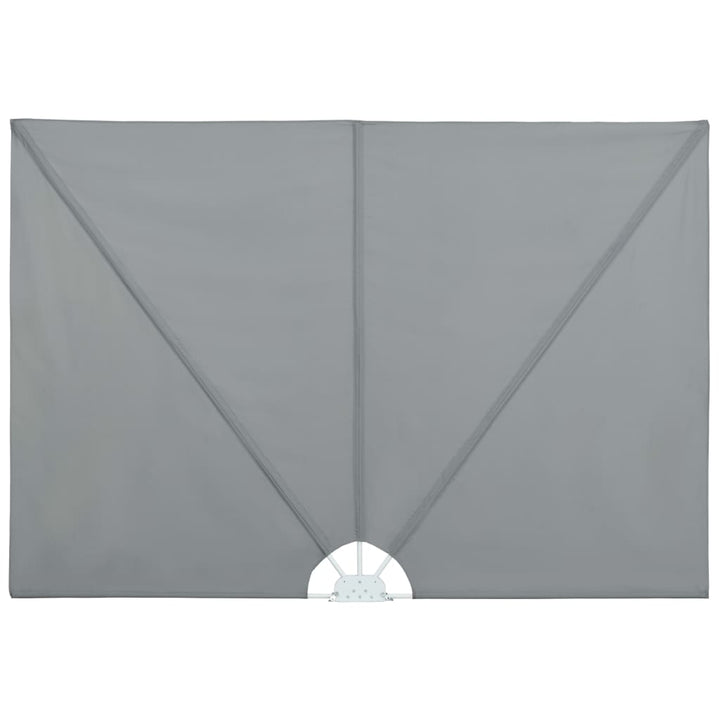 sammenklappelig sidemarkise til terrasse grå 240 x 160 cm