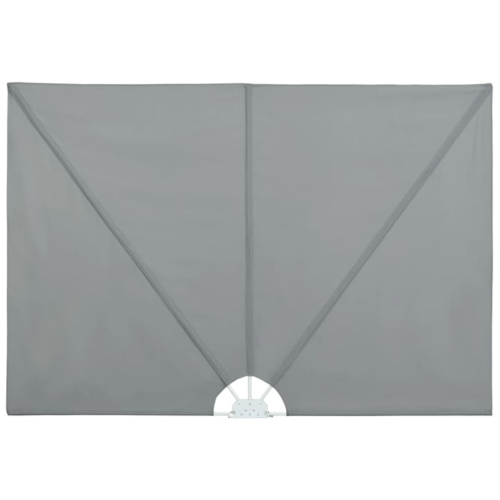 sammenklappelig sidemarkise til terrasse grå 300 x 150 cm