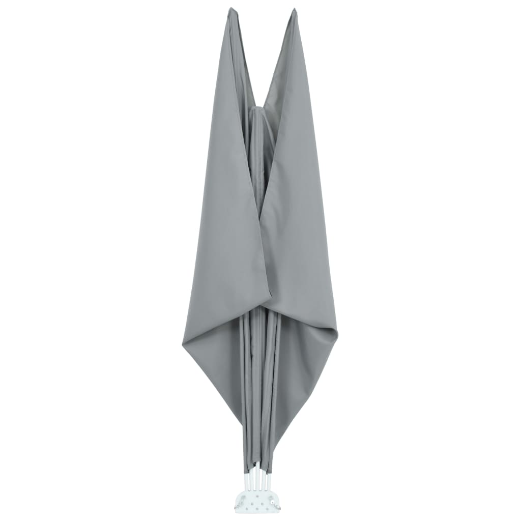 sammenklappelig sidemarkise til terrasse grå 300 x 150 cm