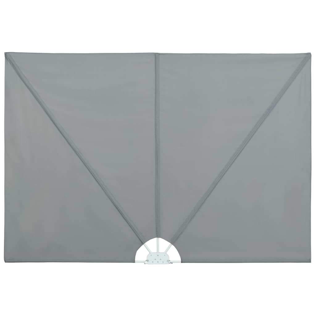 sammenklappelig sidemarkise til terrasse grå 400 x 200 cm