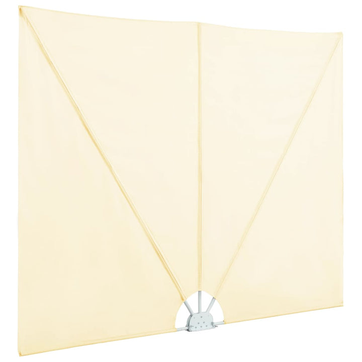sammenklappelig sidemarkise til terrasse cremefarvet 240 x 160 cm