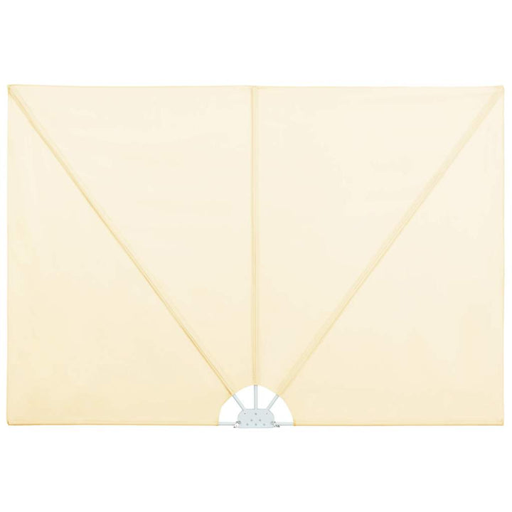 sammenklappelig sidemarkise til terrasse cremefarvet 300 x 150 cm
