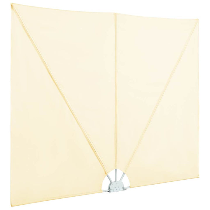 sammenklappelig sidemarkise til terrasse cremefarvet 300 x 150 cm