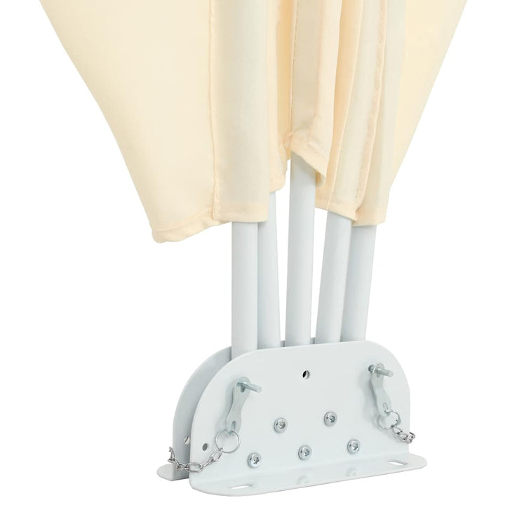 sammenklappelig sidemarkise til terrasse cremefarvet 300 x 150 cm