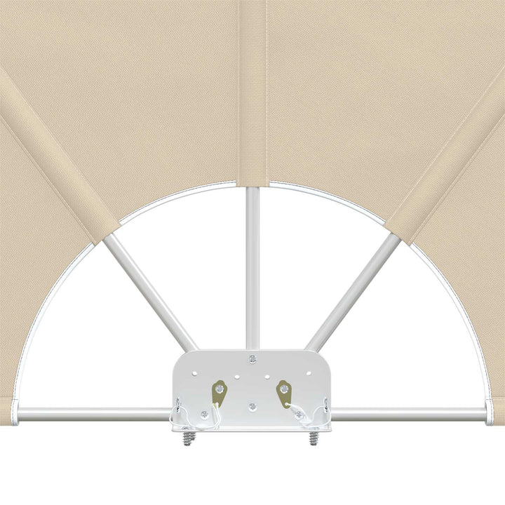 sammenklappelig sidemarkise til terrasse cremefarvet 400 x 200 cm