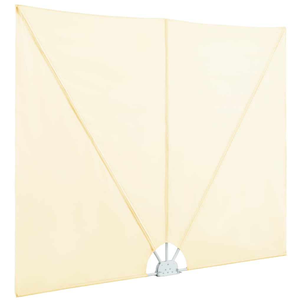 sammenklappelig sidemarkise til terrasse cremefarvet 400 x 200 cm