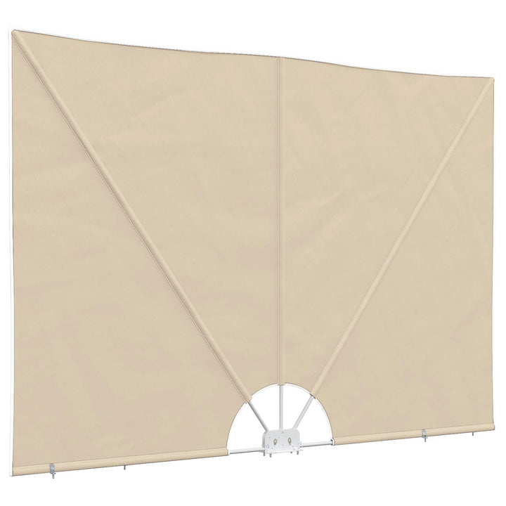 sammenklappelig sidemarkise til terrasse cremefarvet 400 x 200 cm