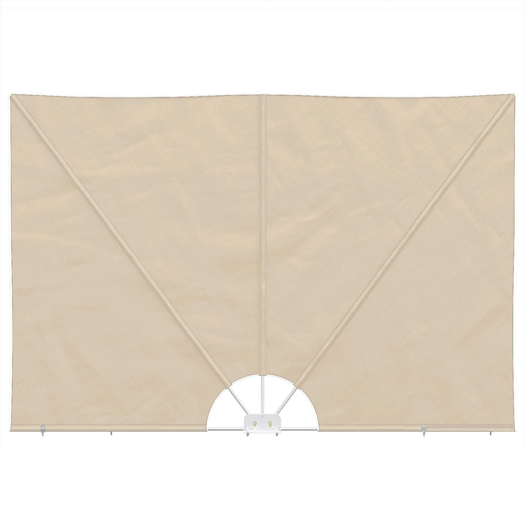 sammenklappelig sidemarkise til terrasse cremefarvet 400 x 200 cm