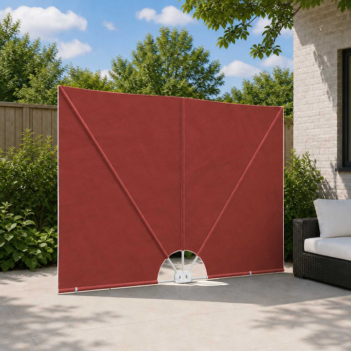 sammenklappelig sidemarkise til terrasse terracotta 400 x 200 cm