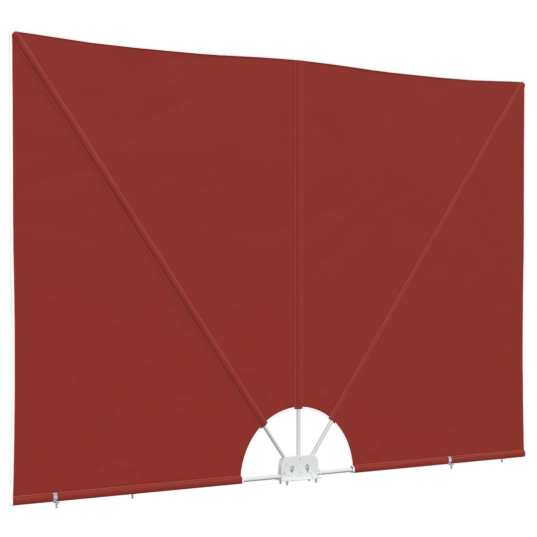 sammenklappelig sidemarkise til terrasse terracotta 400 x 200 cm