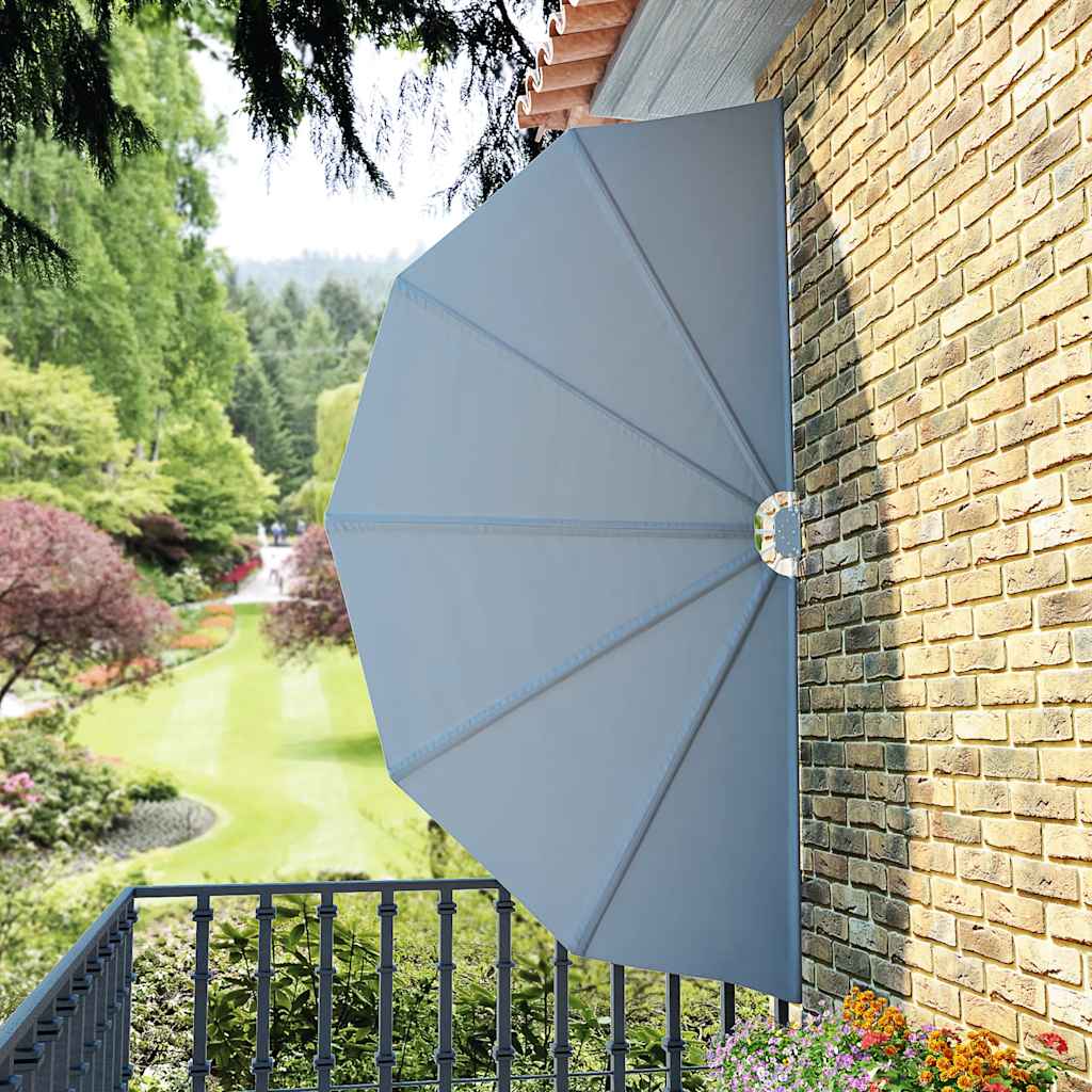 sammenklappelig sidemarkise til terrasse grå 160 cm