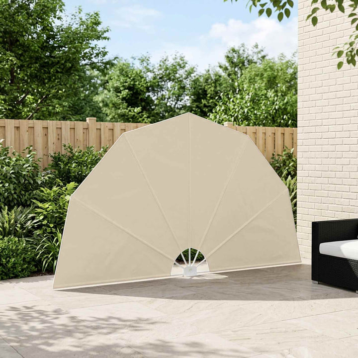 sammenklappelig sidemarkise til terrasse cremefarvet 160 cm