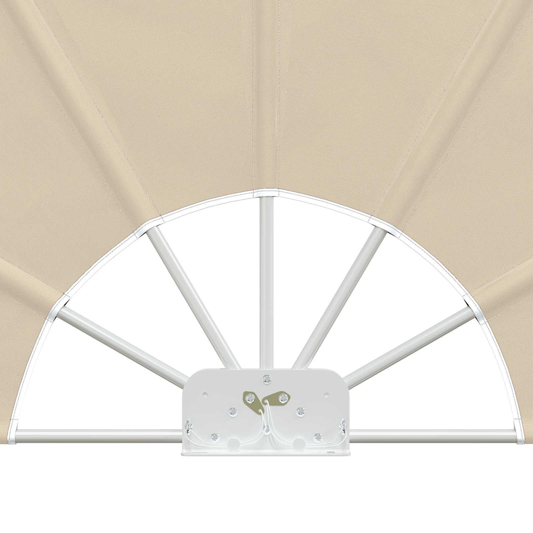 sammenklappelig sidemarkise til terrasse cremefarvet 160 cm