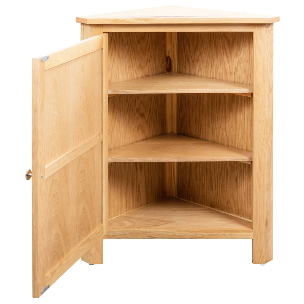 hjørneskab 59 x 45 x 80 cm massivt egetræ