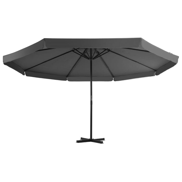 udendørs parasol med aluminiumsstang 500 cm antracitgrå
