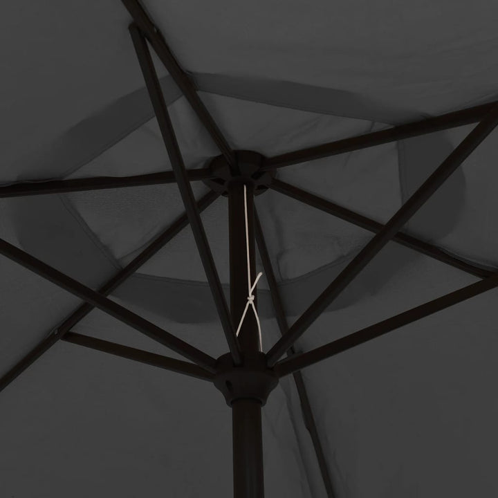 udendørs parasol med metalstang 300 cm antracitgrå