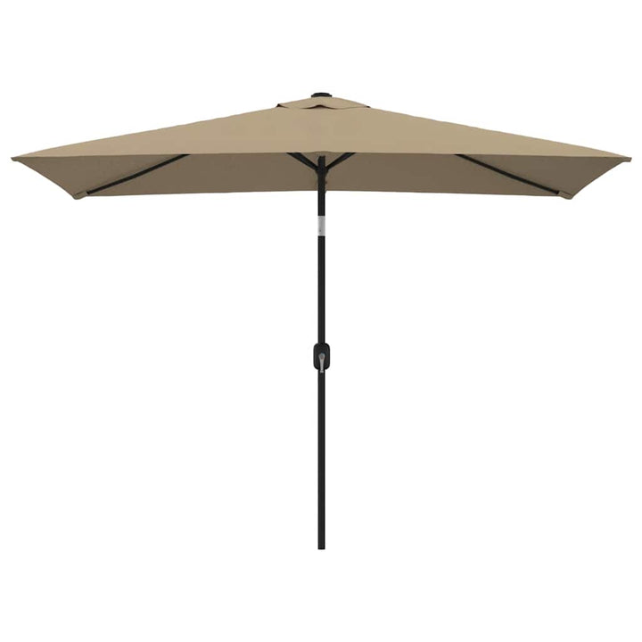 parasol med metalstang 300x200 cm gråbrun