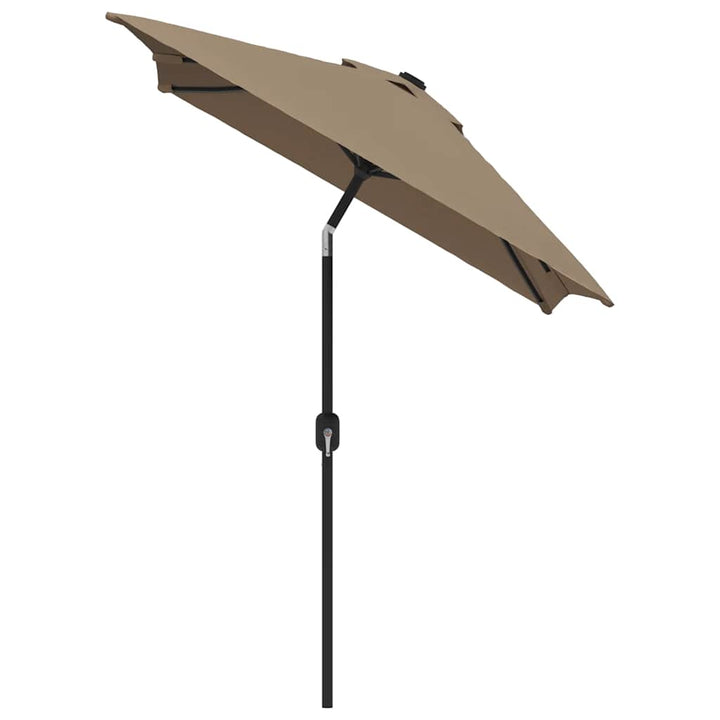 parasol med metalstang 300x200 cm gråbrun
