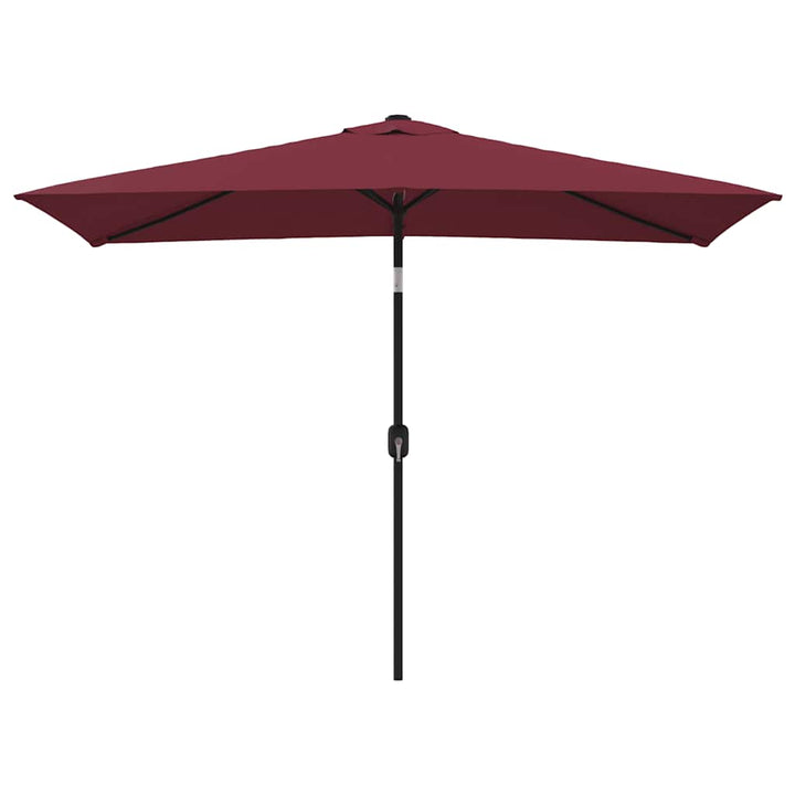 parasol med metalstang 300x200 cm bordeauxrød