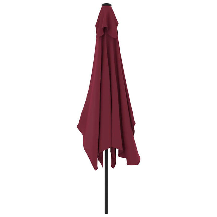 parasol med metalstang 300x200 cm bordeauxrød