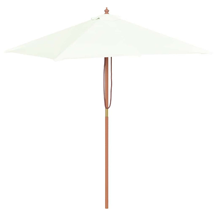 parasol 150x200 cm træstang sandfarvet