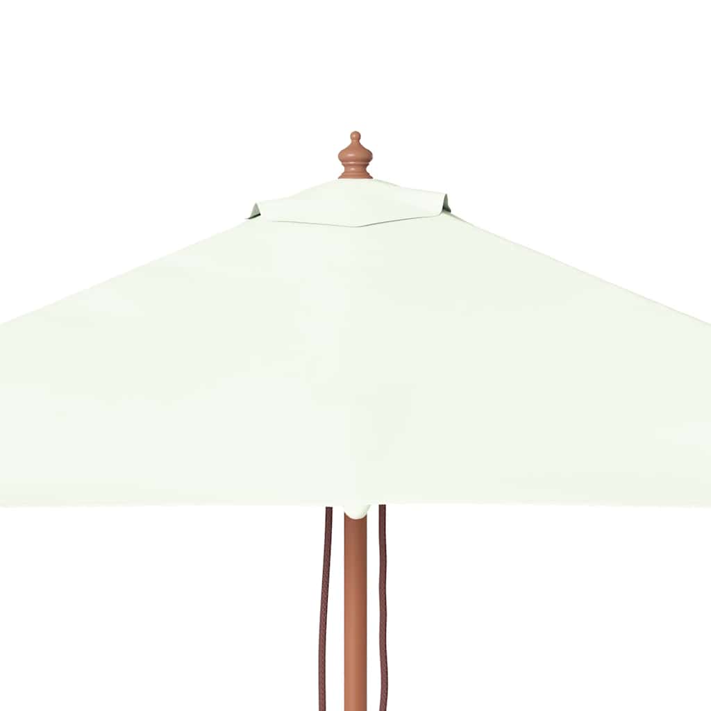 parasol 150x200 cm træstang sandfarvet