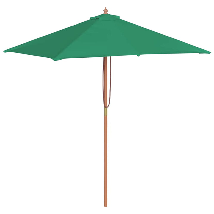 parasol 150x200 cm træstang grøn